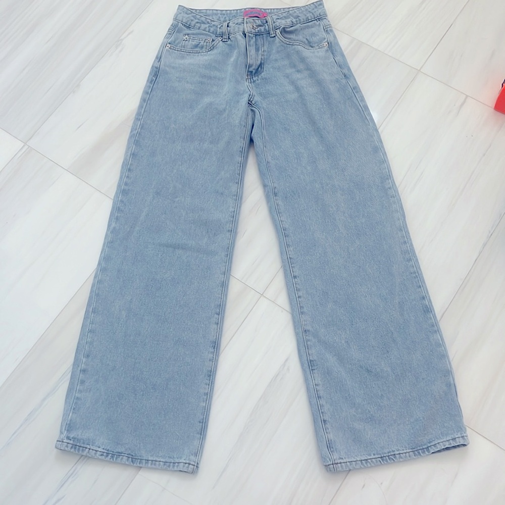 Edikted Raelynn Washed Low Rise Denim Jeans Small - Picture 4 of 5